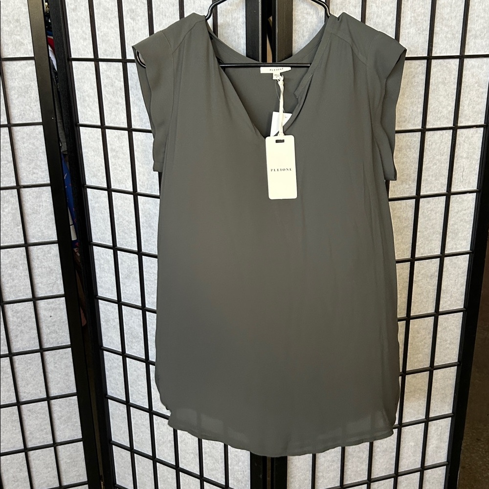 Pleione Charcoal Blouse